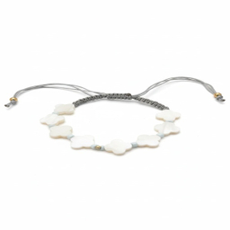 دستبند طلا 18 عیار دخترانه مدل گل ونکلیف