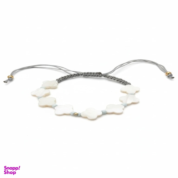 دستبند طلا 18 عیار دخترانه مدل گل ونکلیف