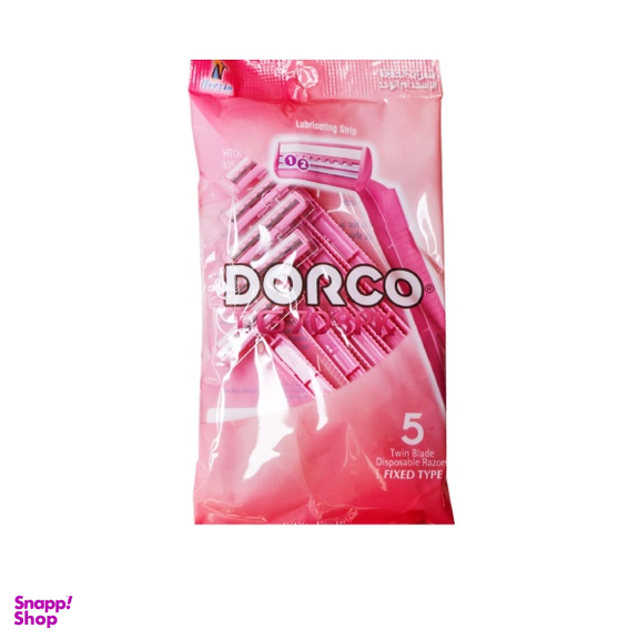 خودتراش دو لبه زنانه دورکو مدل TG708PK بسته 5 عددی