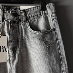 شلوار مام فیت مردانه طرح ZARA کد 1576 رنگ طوسی روشن