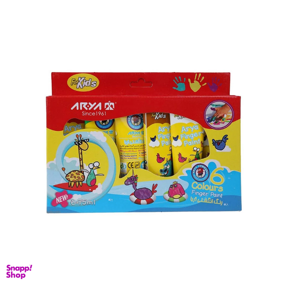 رنگ انگشتی تیوپی آریا کد 7015 بسته 6 رنگ