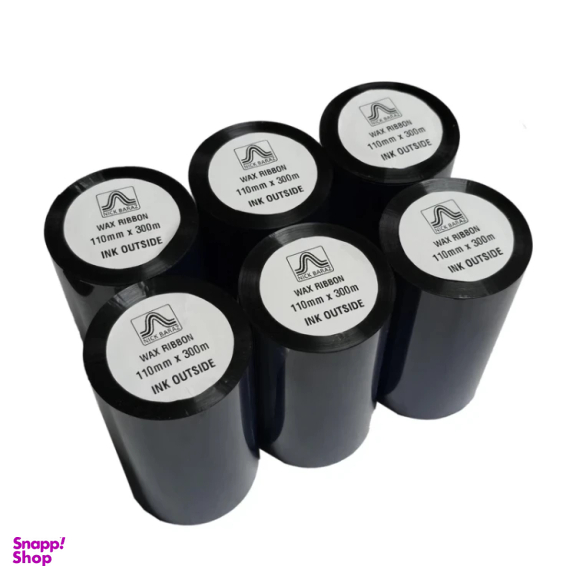 ریبون پرینتر نیک براز مدل WAX 110mm300m بسته 6 عددی