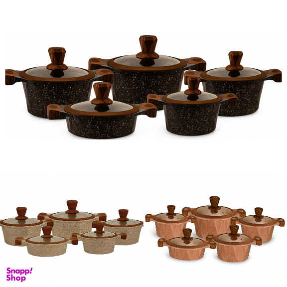 سرویس قابلمه 10 پارچه بلک کوکر کد RAGA 1022 GERD