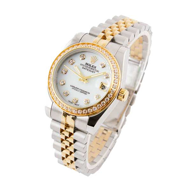 ساعت عقربه ای زنانه رولکس مدل دیت جاست مدیوم کد Rolex-3347-L