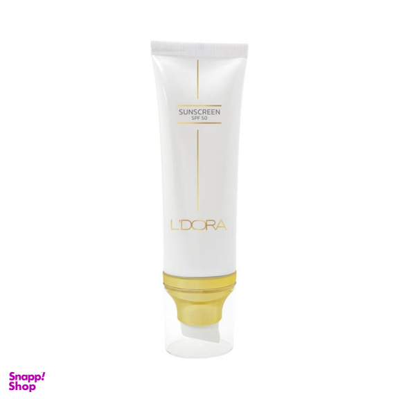 کرم ضد آفتاب بی رنگ لدورا مدل SPF50 کد 01 حجم 80 میلی‌لیتر