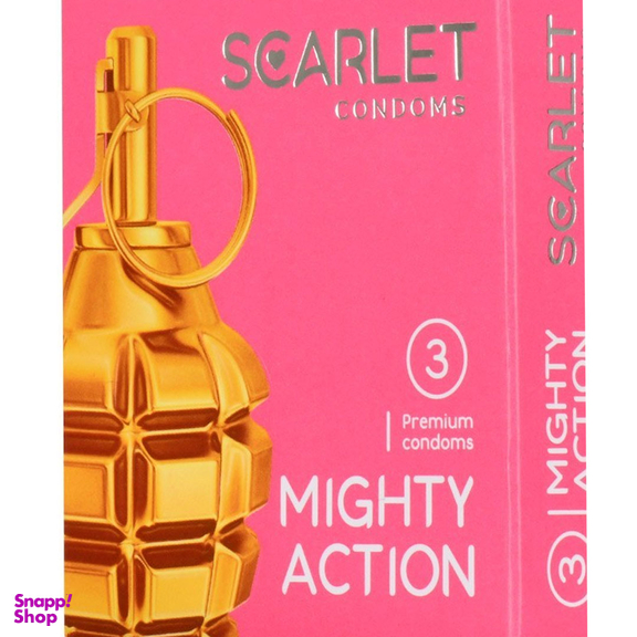 کاندوم اسکارلت مدل MIGHTY ACTION بسته 12 عددی
