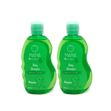 شامپو بچه مانا مدل عصاره آلوئه ورا حجم 200 میلی لیتر مجموعه 2 عددی