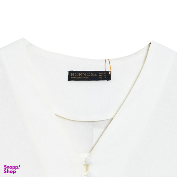 شومیز زنانه برنس مدل شکوفا رنگ سفید