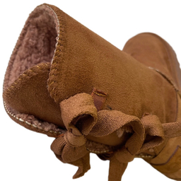 بوت زنانه طرح اگ مدل پشت بندی رنگ عسلی