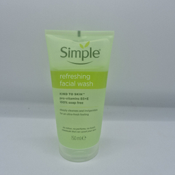 ژل شست و شوی صورت سیمپل مدل refreshing facial wash مناسب پوست حساس حجم 150 میلی‌ لیتر