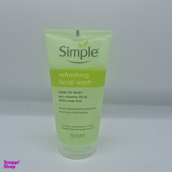 ژل شست و شوی صورت سیمپل مدل refreshing facial wash مناسب پوست حساس حجم 150 میلی لیتر