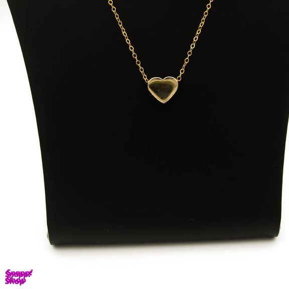 گردنبند طلا 18 عیار زنانه دلوکس مدل قلب 3 بعدی کد D 17