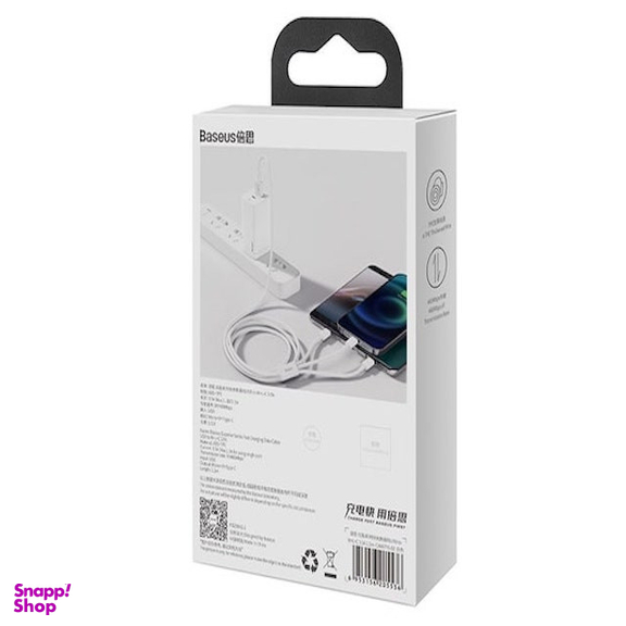 کابل تبدیل USB به microUSB / لایتنینگ / USB-C بیسوس مدل CAMLTYS-02 طول 1.5 متر