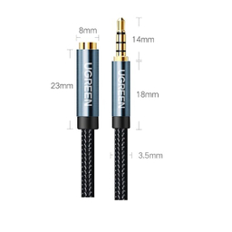 کابل افزایش طول استریو Jack 3.5mm یوگرین مدل 40673-AV118 طول 1 متر