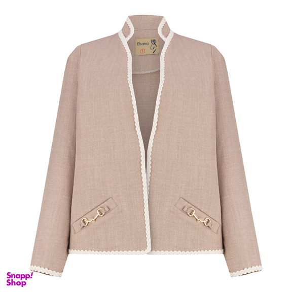 ست کت و دامن زنانه السانا مدل ضحا کد 219607 رنگ شکلاتی