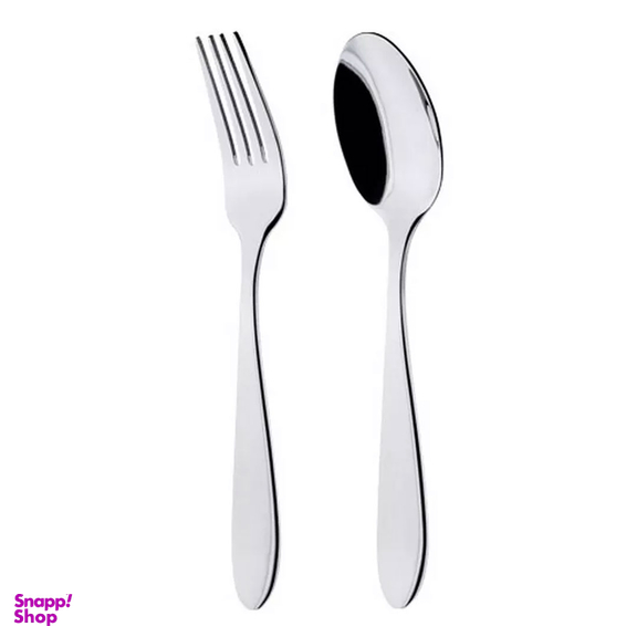 سرویس قاشق و چنگال 12 پارچه ناب استیل مدل ورونا