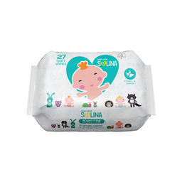 دستمال مرطوب کودک سون کوئین مدل سولینا Sensitive بسته 27 عددی