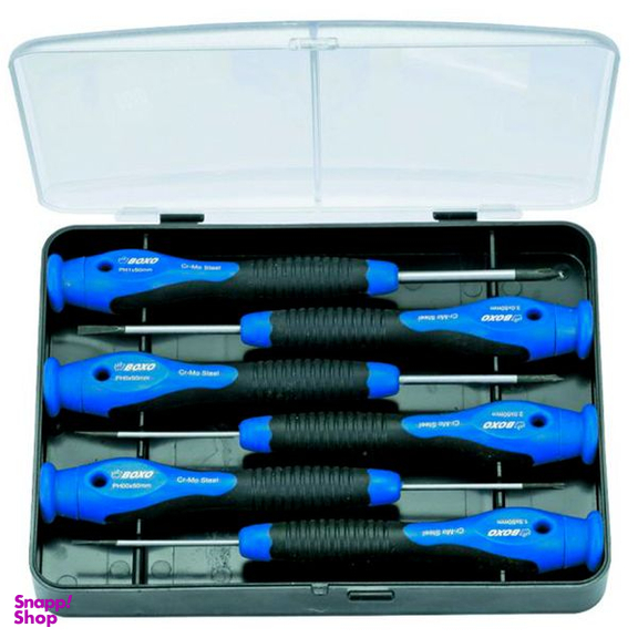 پیچ گوشتی ساعتی بوکسو مدل SCW-006PB بسته 6 عددی