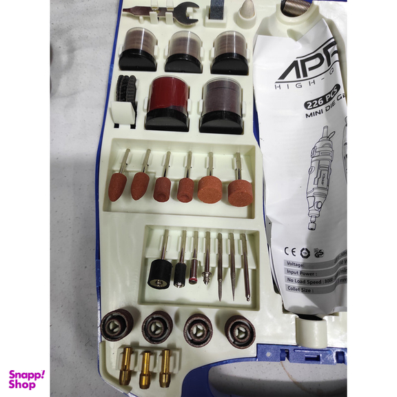 فرز مینیاتوری اپکس مدل SMT-APPEX-MINI DIE GRINDER KIT-226PCS-APX3226 مجموعه 226 عددی