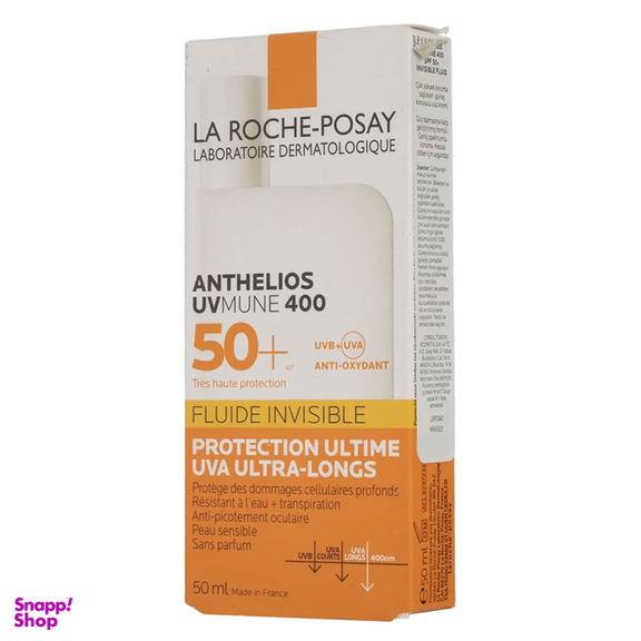 فلوئید ضد آفتاب بی رنگ لاروش پوزای مدل Invisible Fluid با SPF50 حجم 50 میلی لیتر