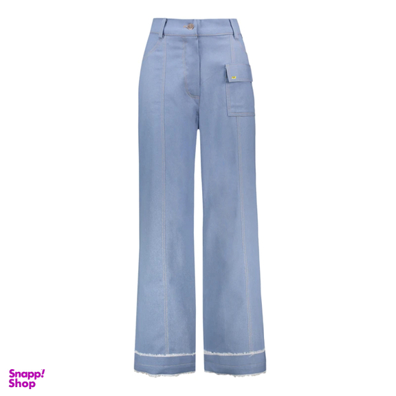 شلوار جین زنانه گره استایل مدل آپاچی رنگ آبی