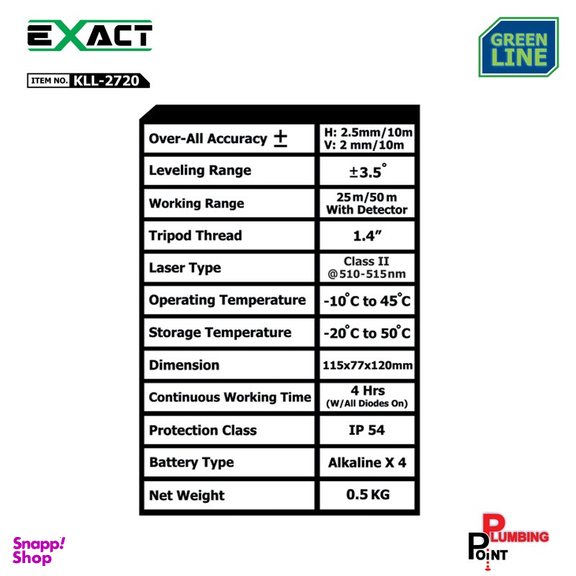 تراز لیزری کنزاکس مدل EXACT KLL-2720