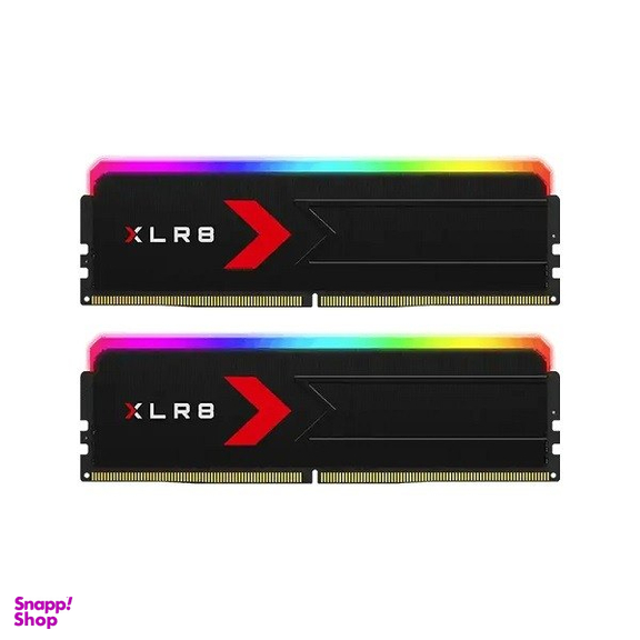 رم دسکتاپ پی ان وای مدل XLR8 RGB 6000Mhz CL30 ظرفیت 32 گیگابایت بسته 2 عددی