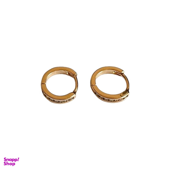 گوشواره زنانه ژوپینگ مدل حلقه ای نگینی کد 4007