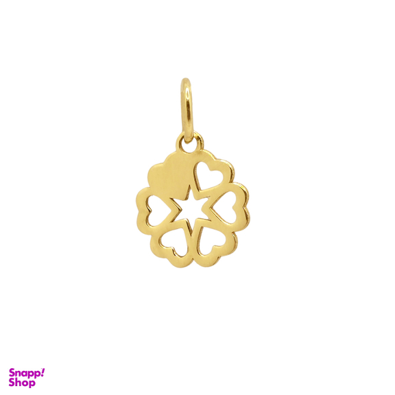 آویز گردنبند طلا 18 عیار زنانه درگونه مدل گل کد 5358 طرح مدرن