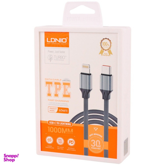 کابل تبدیل Type-C به Lightning الدینیو مدل LC441i طول 1 متر