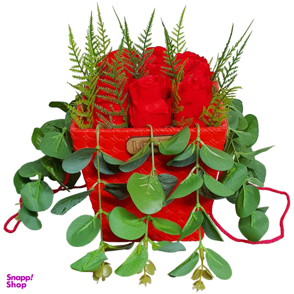 باکس گل رز مصنوعی مدل red rose کد 77