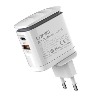 شارژر دیواری گوشی موبایل الدینیو مدل A2423C به همراه کابل USB-C