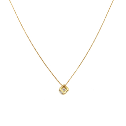 گردنبند طلا 18 عیار زنانه مدل مکعب نگین کد 160003