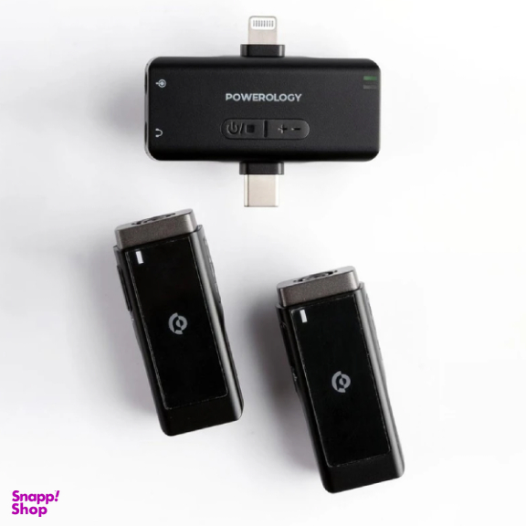 میکروفون بی سیم یقه ای پاورولوجی مدل Lavalier Duo PWMIC2