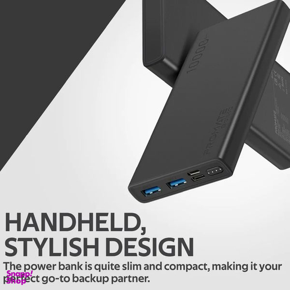 پاوربانک پرومیت مدل BOLT-10.BLACK ظرفیت 10000 میلی آمپر ساعت