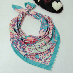 روسری زنانه آنالیا مدل ابریشم مزونی کد a-5077