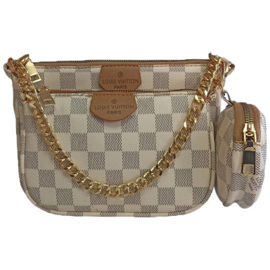 کیف رودوشی زنانه مدل مینوس طرح لویی ویتون مجموعه 3 عددی