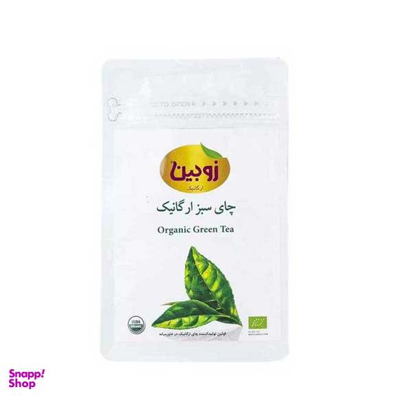 چای سبز ارگانیک زوبین وزن 100 گرم