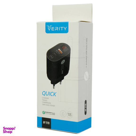 شارژر دیواری وریتی مدل AP-2119 به همراه کابل تبدیل USB-C