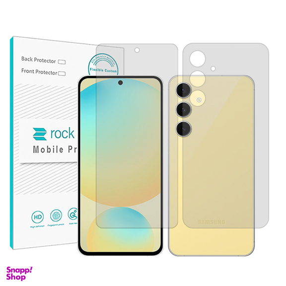 محافظ صفحه نمایش شفاف راک اسپیس مدل Resistant مناسب گوشی موبایل سامسونگ Galaxy S24 FE به همراه محافظ پشت گوشی