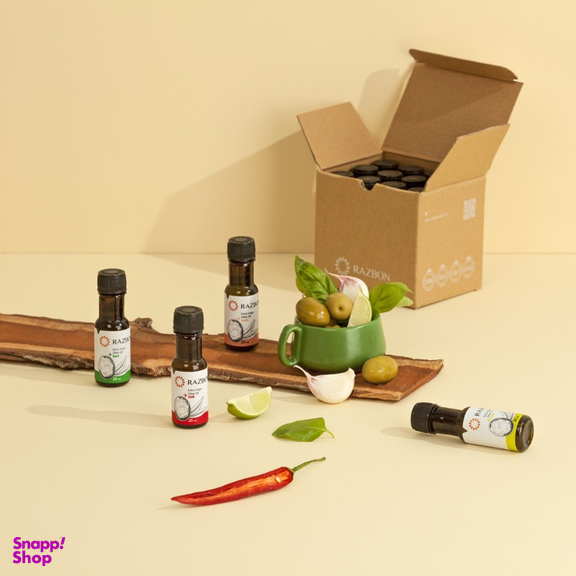 روغن زیتون فرابکر طعم‌دار کرونایکی رزبن حجم 20 میلی لیتر بسته 12 عددی