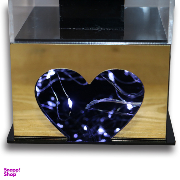 تندیس تمام پلکسی گل رز جاودان قرمز مدل LED دار