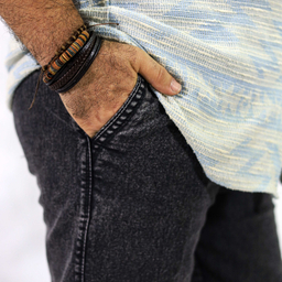 شلوار جین مردانه کد 4612 رنگ زغالی