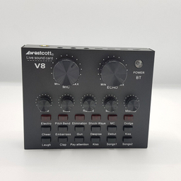 کارت صدا استودیو وسکات مدل v8 به همراه میکروفون کاندنسر و پایه