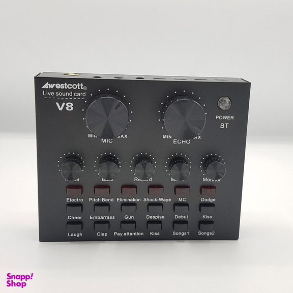 کارت صدا استودیو وسکات مدل v8 به همراه میکروفون کاندنسر و پایه
