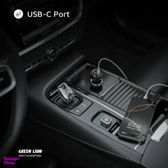 شارژر فندکی 50 وات گرین لاین مدل Dual PD & QC 3.0 50W