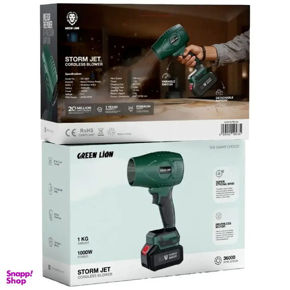 جت فن دمنده بی‌ سیم گرین لاین مدل Storm Jet رنگ سبز