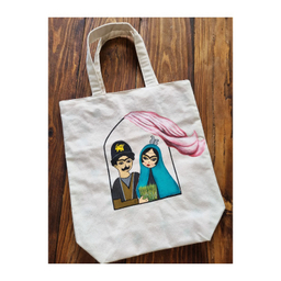 ساک خرید طرح زوج قجری