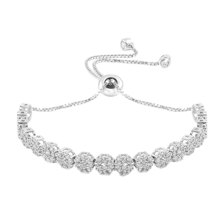 دستبند نقره زنانه گیرا طرح فلاور G0589