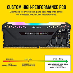 رم دسکتاپ تک کاناله کورسیر مدل VENGEANCE RGB 3200MHz ظرفیت 16 گیگابایت